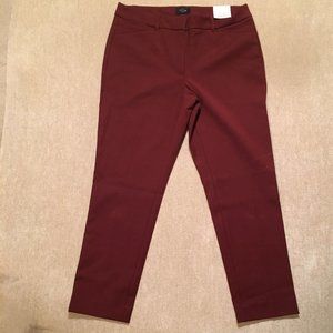Maroon The Slim Ankle Pants, WHBM - 8R